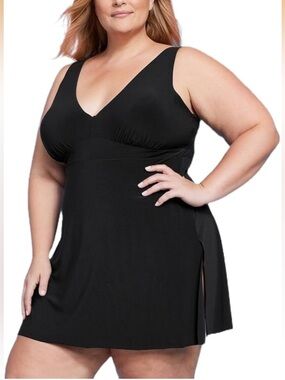 Aqua Green Black One Piece Swimsuit Size 18W New